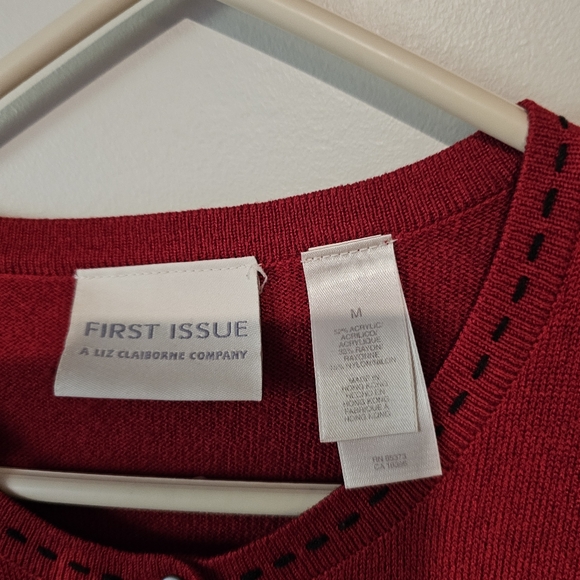 Red Holiday Cardigan - Picture 3 of 5